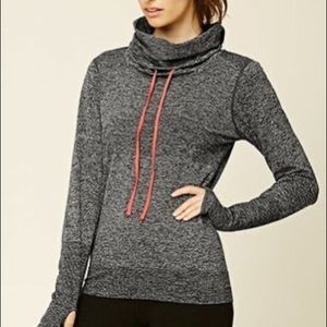 Active marled drawstring hoodie